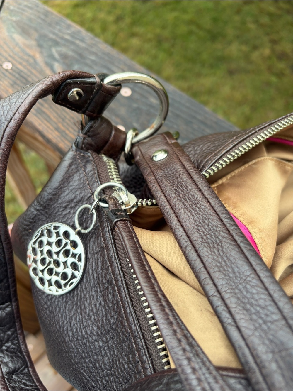 Coach Ali Convertible hobo leather dark brown crossbody - Picture 15 of 15
